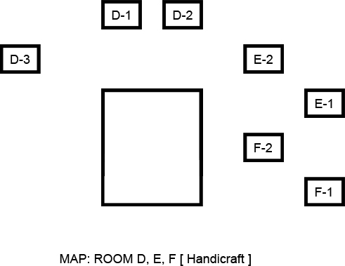 Image, map. Room D,E,F. Handicraft