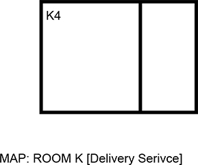 Image, map. Room K(K4). Delivery Service