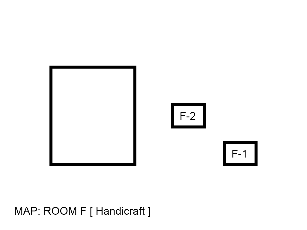Image, map. Room F(F1~F2). Handicraft