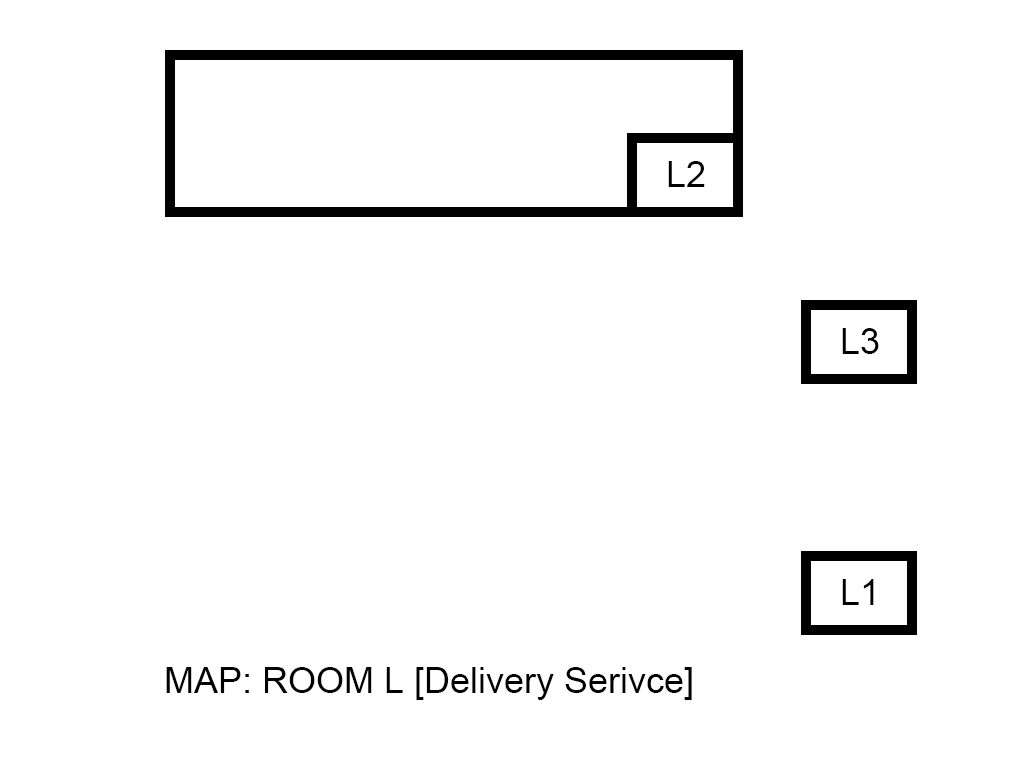Image, map. Room L(L1~L3). Delivery Service